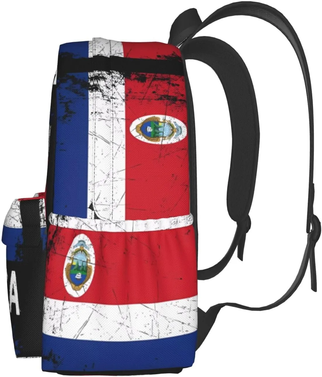 Vintage Costa Rican Flag Large Travel Backpack Casual Backpacks Laptop Daypack Working Rucksack Lightweight Back Pack Sports Bag with Adjustable Shoulder Strap