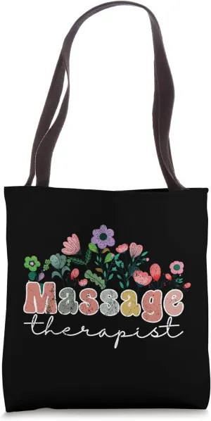 Vintage Massage Therapist LMT Floral Massage Therapist Tote Bag
