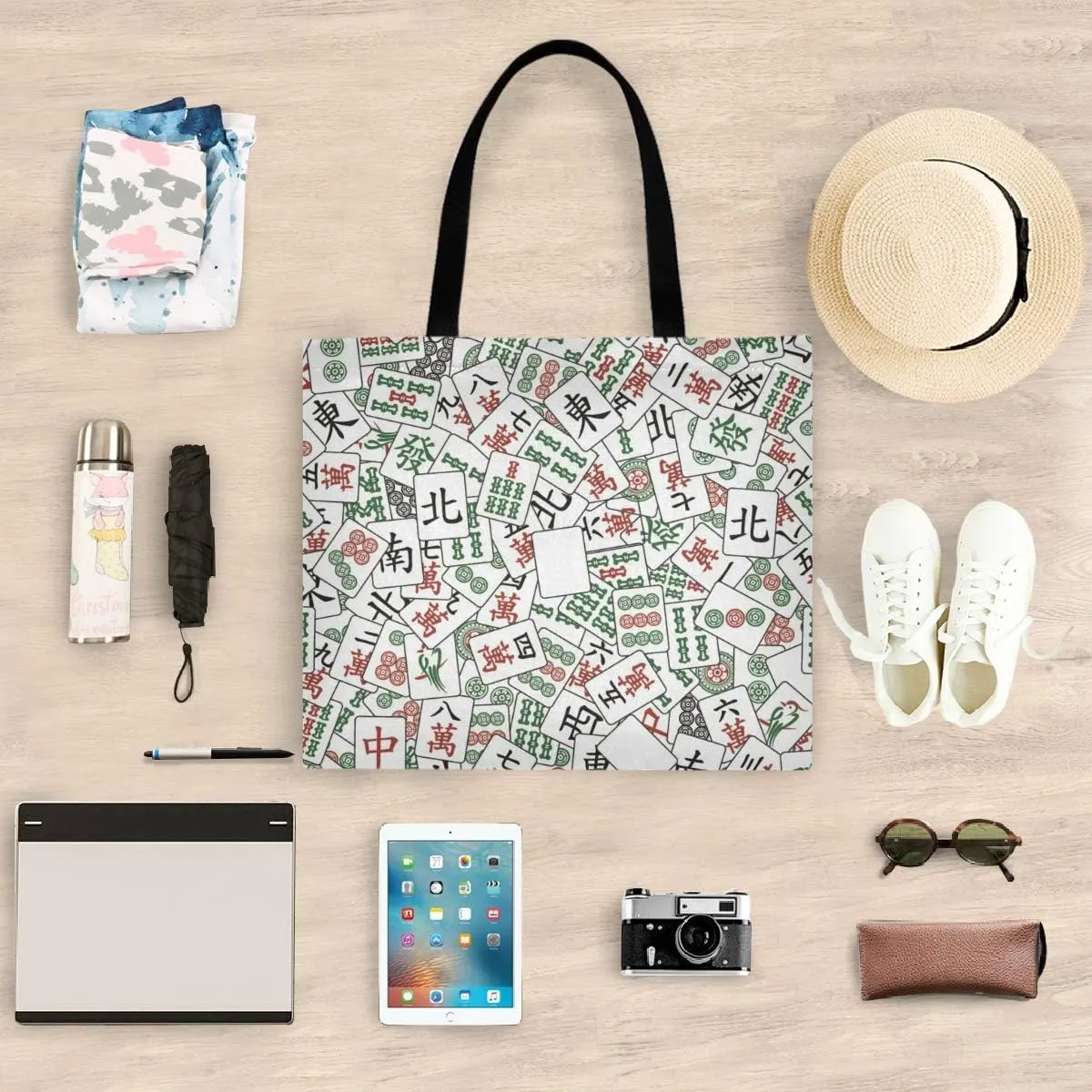 visesunny Fashion Floral Tote Bag with Interior Pocket Lightweight Travel Shoulder Bag Handbag Purse