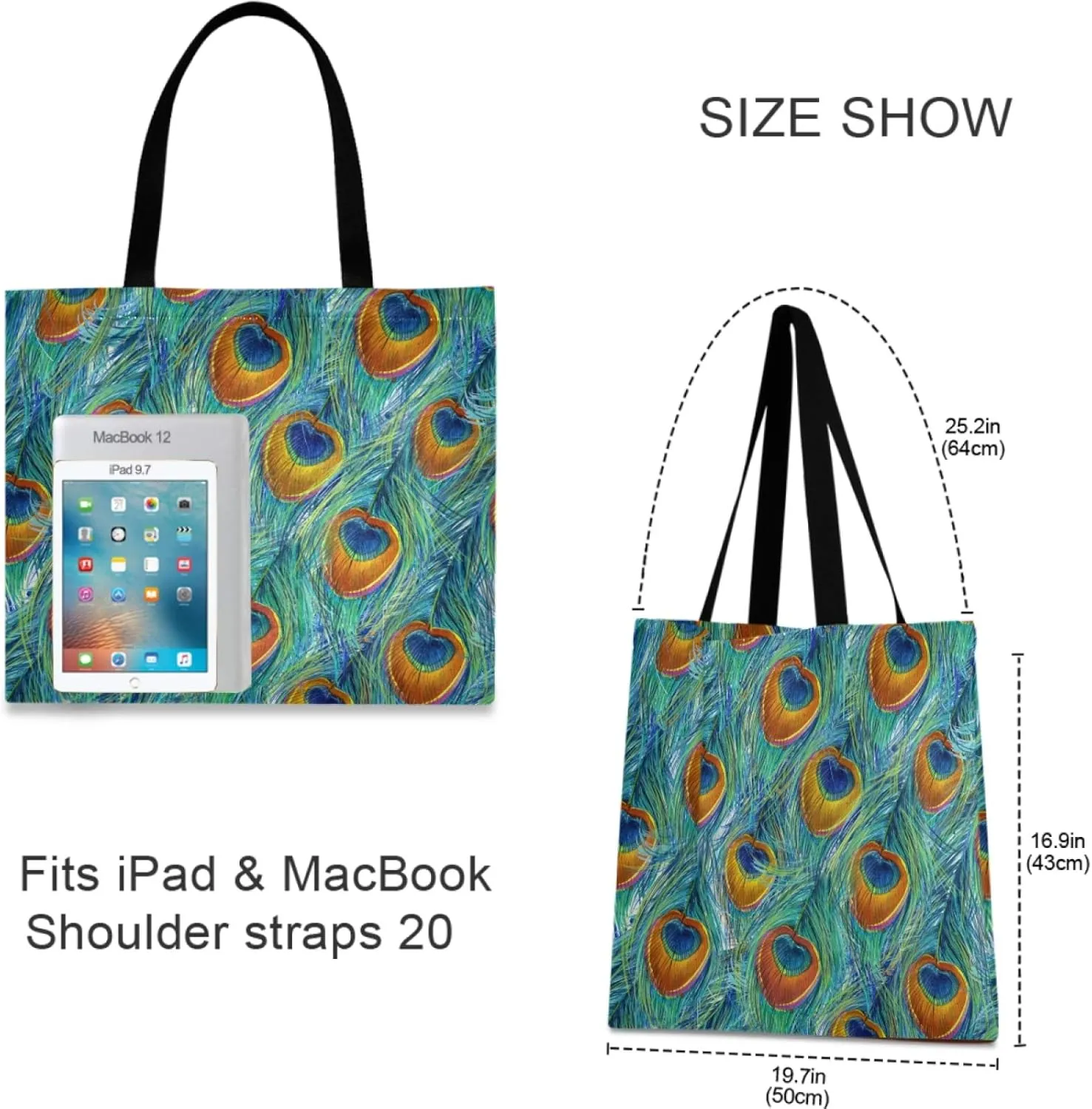visesunny Fashion Floral Tote Bag with Interior Pocket Lightweight Travel Shoulder Bag Handbag Purse