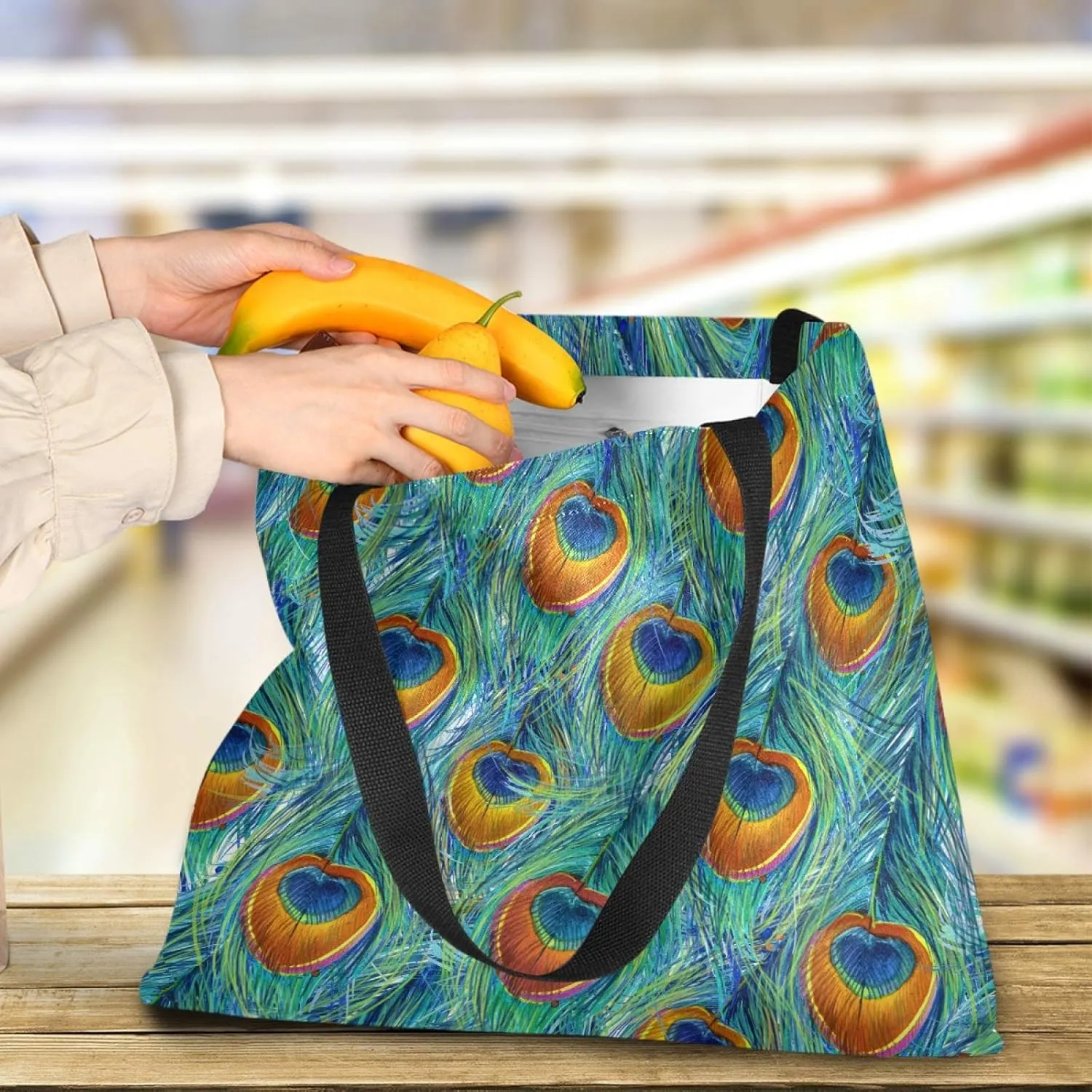 visesunny Fashion Floral Tote Bag with Interior Pocket Lightweight Travel Shoulder Bag Handbag Purse