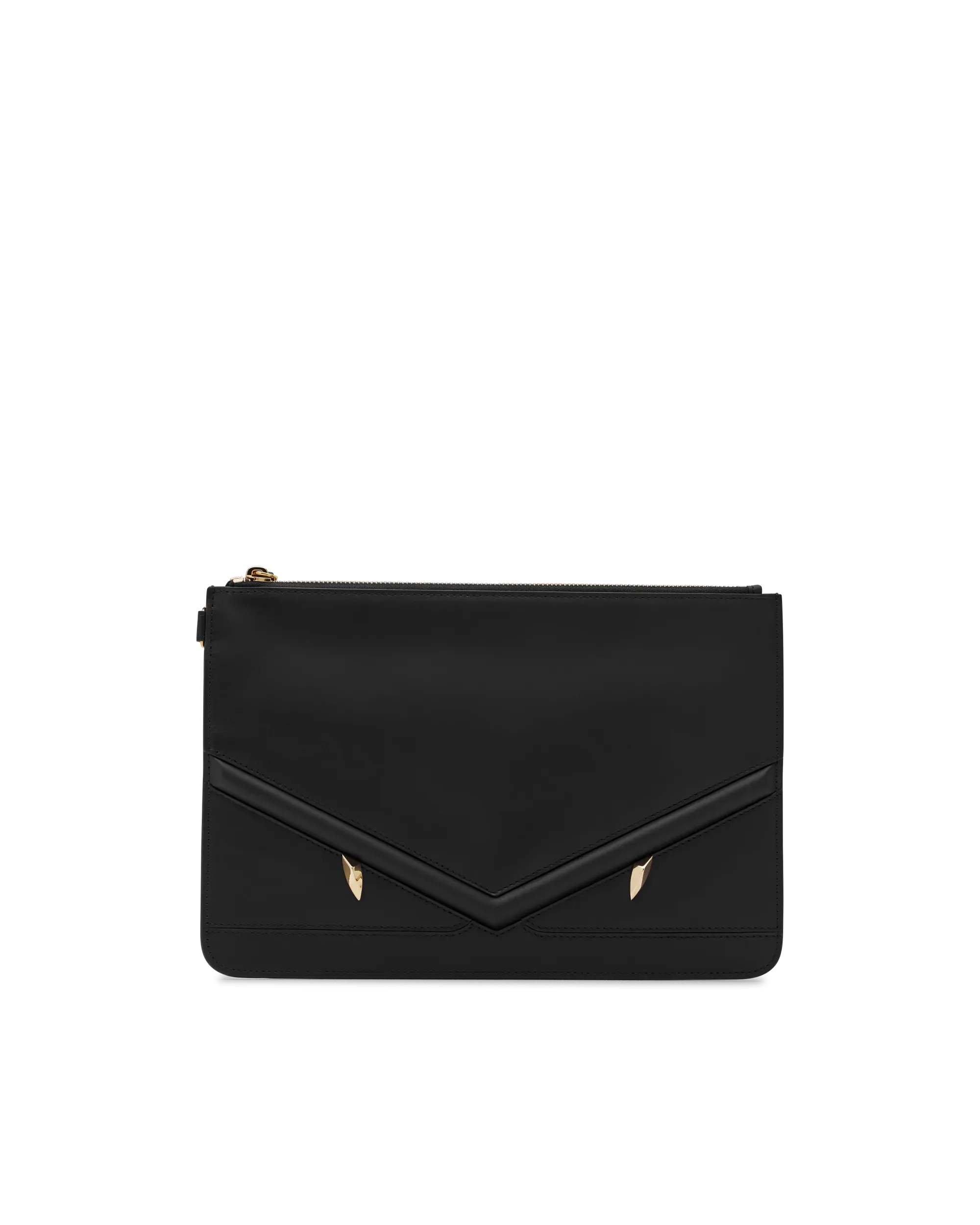 Vitello Grace Eyebrow Monster Eyes Embossed Pouch