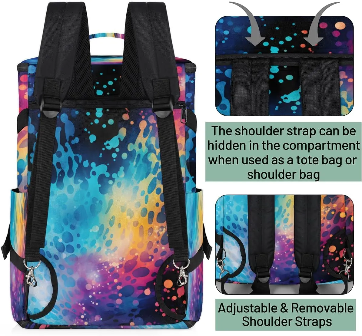 Watercolor Design Travel Backpack Carry On Flight Approved for Women Men, 18.9 Inch Large Abstract Airline Approved Luggage Weekender Backpacks