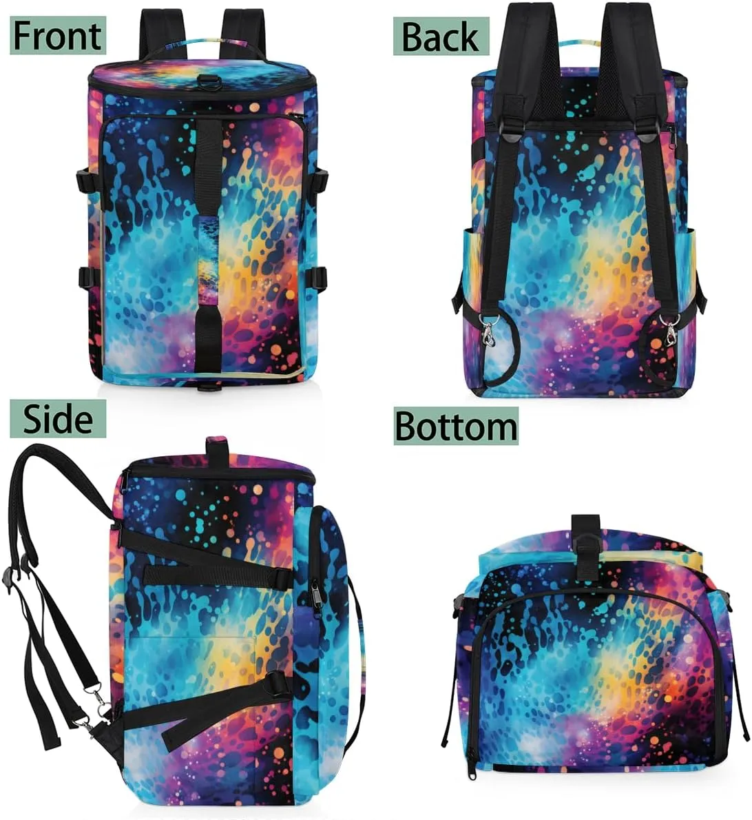Watercolor Design Travel Backpack Carry On Flight Approved for Women Men, 18.9 Inch Large Abstract Airline Approved Luggage Weekender Backpacks