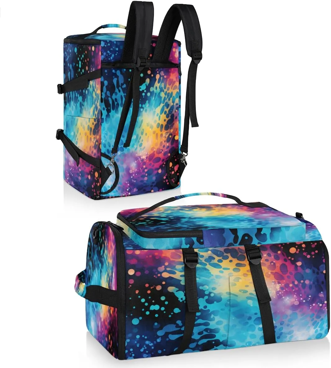 Watercolor Design Travel Backpack Carry On Flight Approved for Women Men, 18.9 Inch Large Abstract Airline Approved Luggage Weekender Backpacks