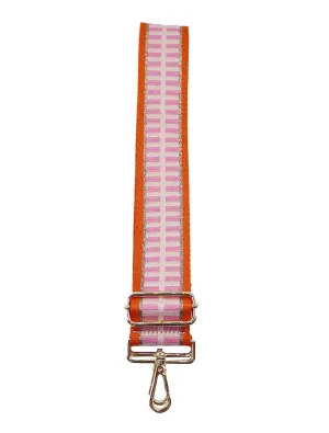 WEBBING BAG STRAP | PINK ORANGE GOLD