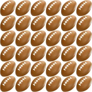 WELLVO 36 Pack Mini Foam Football 2.17" Mini Football Party Favor Stress Ball Bulk Small Foam Sports Ball for Birthday Gift Easter Basket Stuffers