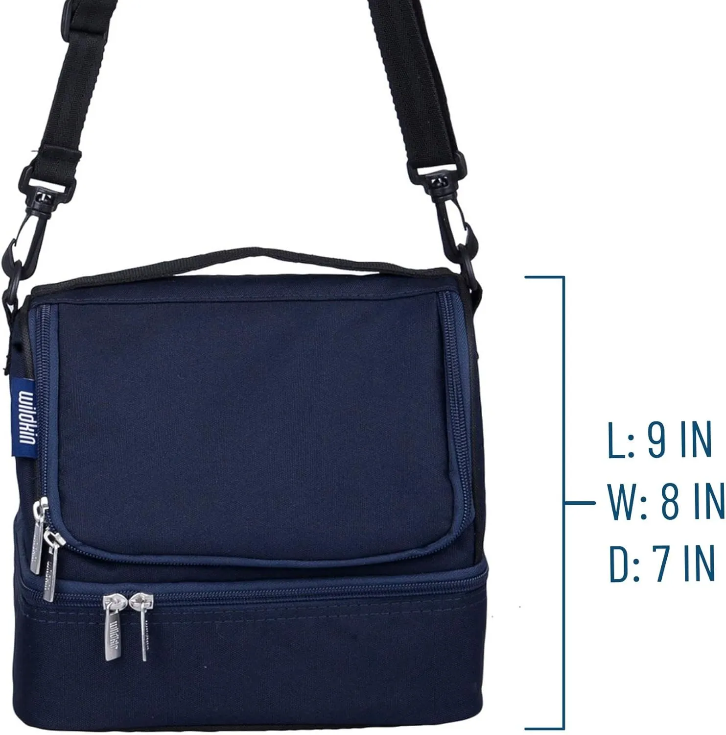 Wildkin Two Compartment Insulated Lunch Bag for Kids – School & Travel Ready - Whale Blue