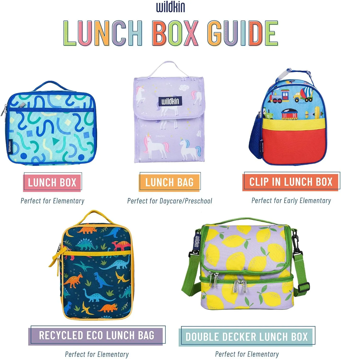 Wildkin Two Compartment Insulated Lunch Bag for Kids – School & Travel Ready - Whale Blue
