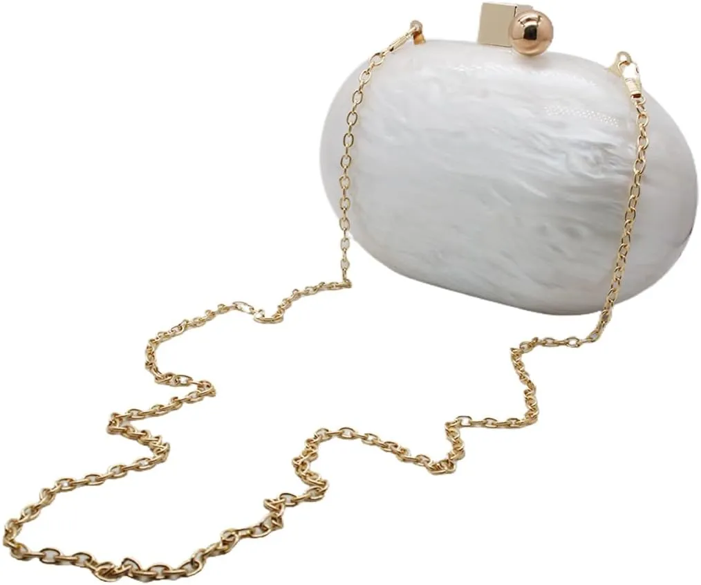 Women Acrylic Clutch Purse Marble Evening Bag Glitter Acrylic Shoulder Handbag Wedding Party Prom Trendy Purse