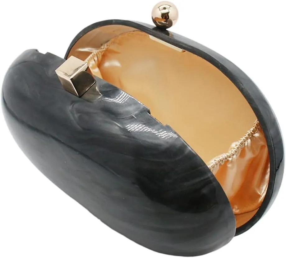 Women Acrylic Clutch Purse Marble Evening Bag Glitter Acrylic Shoulder Handbag Wedding Party Prom Trendy Purse