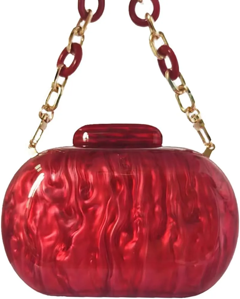 Women Acrylic Clutch Purse Marble Evening Bag Glitter Acrylic Shoulder Handbag Wedding Party Prom Trendy Purse