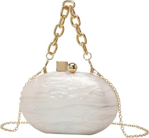 Women Acrylic Clutch Purse Marble Evening Bag Glitter Acrylic Shoulder Handbag Wedding Party Prom Trendy Purse