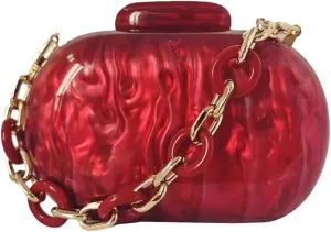 Women Acrylic Clutch Purse Marble Evening Bag Glitter Acrylic Shoulder Handbag Wedding Party Prom Trendy Purse