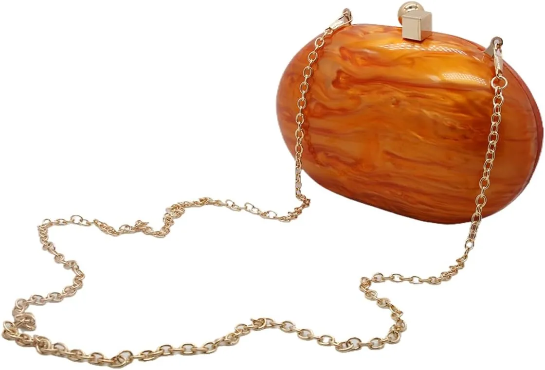 Women Acrylic Clutch Purse Marble Evening Bag Glitter Acrylic Shoulder Handbag Wedding Party Prom Trendy Purse