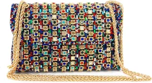 Women Chain Bag Clutch Purse Rhinestone Purse Sparkly Crossbody Bag Glitter Small Evening Handbags Wedding Party