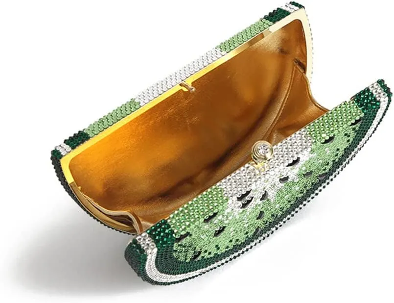 Women Cute Fruit Evening Clutch Sparkling Rhinestones Purse Crystal Banquet Prom Shoulder Bag