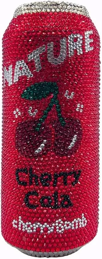Women Fashion Cola Cans Crystal Evening Bag Cool Artificial Diamond Clutch Purse for Night Out Cocktail Festival