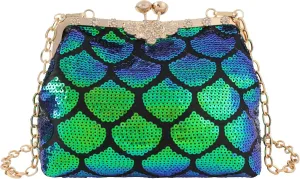 Women Mini Evening Handbag Clutch Chain Strap Cross-body Bag Kiss Lock