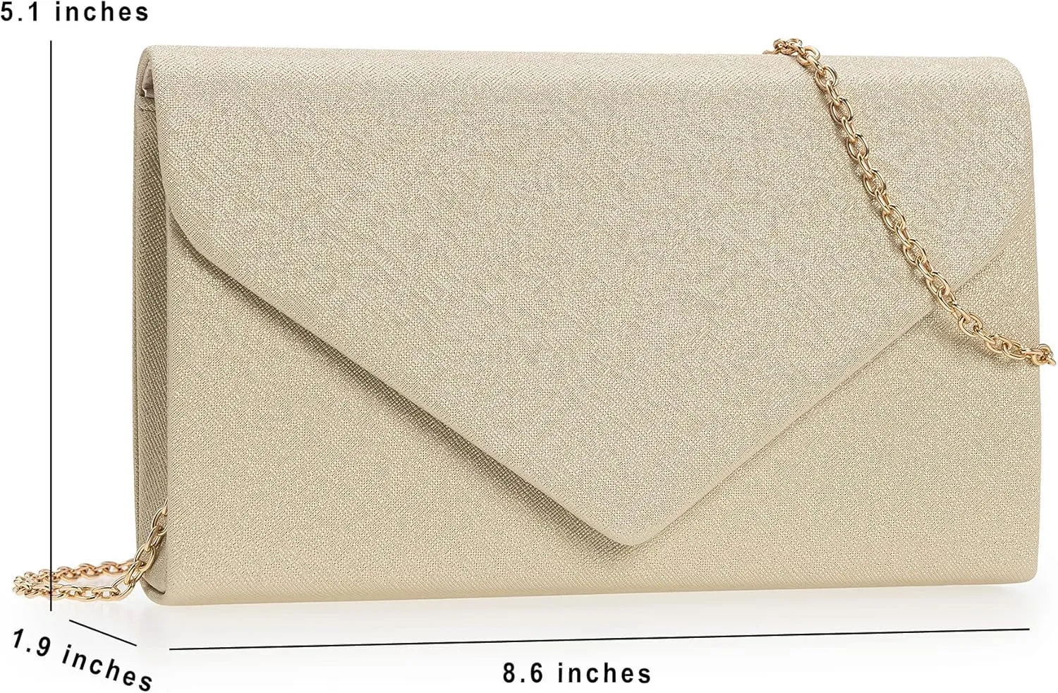 Women PU Clutch Glittering Evening Bag Formal Handbag Wedding Cocktail Prom Party Purse