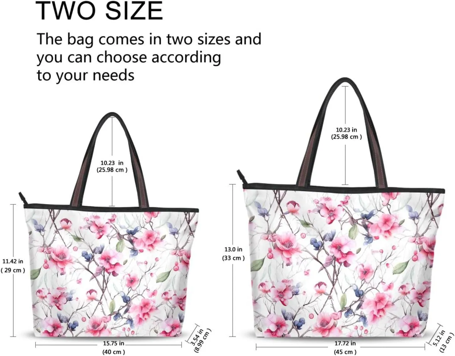 Women Tote Bags Flowers Floral Peach Blossom Pink Top Handle Satchel Handbags Shoulder Bag for Shopping 20850668