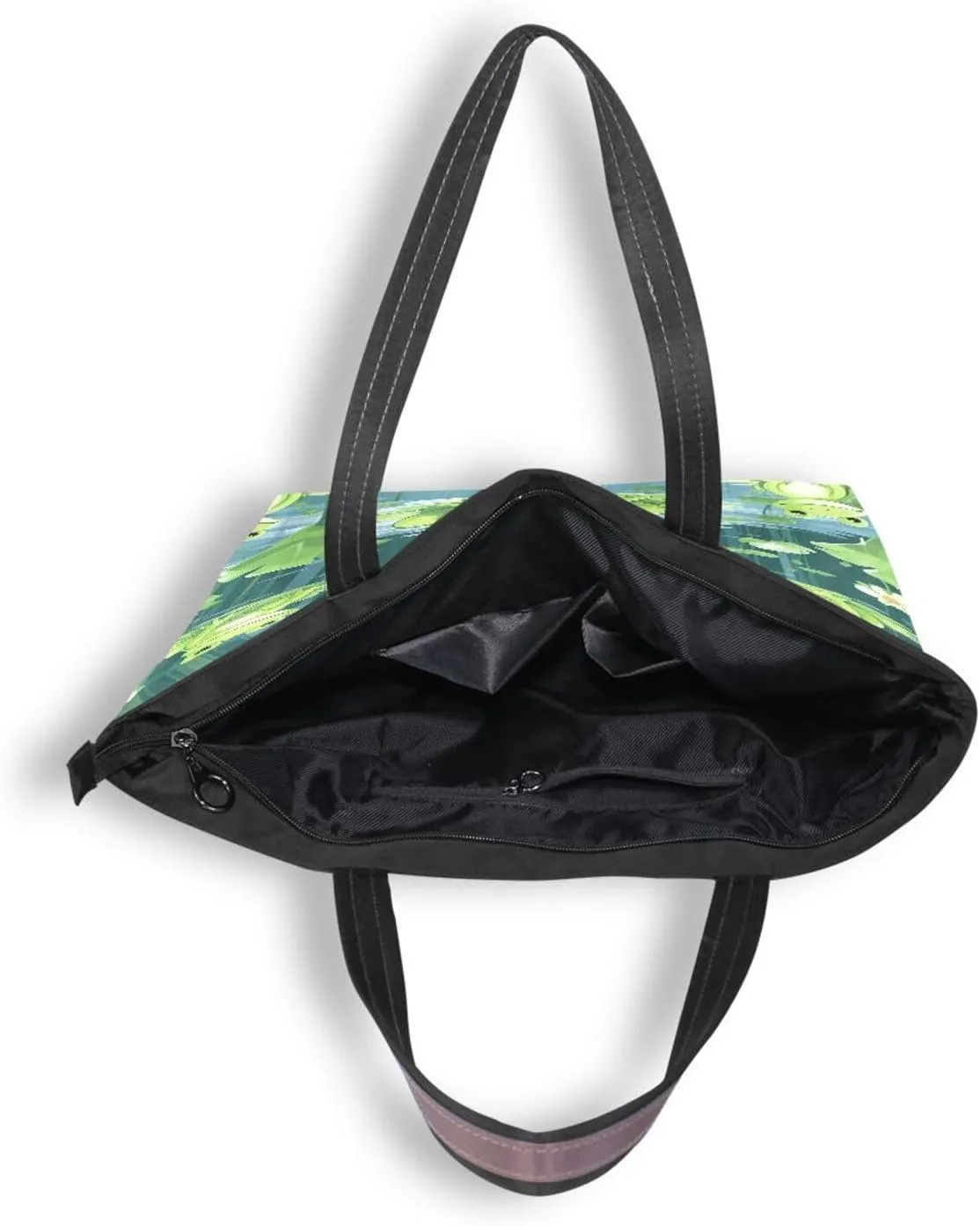 Women Tote Bags Pond Flowers Floral Frog Top Handle Satchel Handbags Shoulder Bag for Shopping 20847487