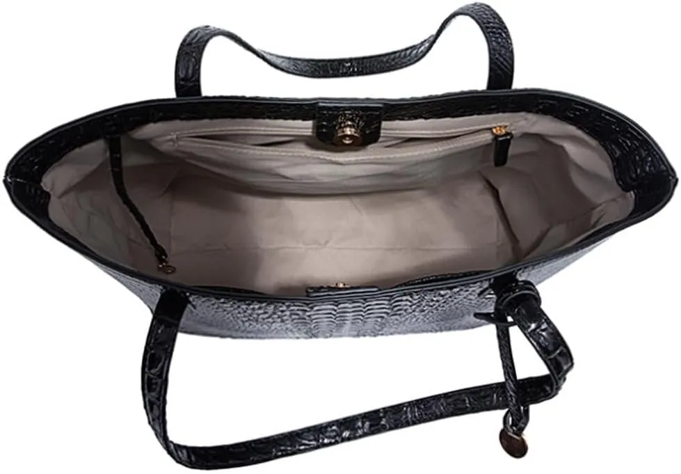 Women Tote Purses Crocodile-Embossed Pattern Shoulder Bag 2pcs PU Top Handle Handbag and Wallet