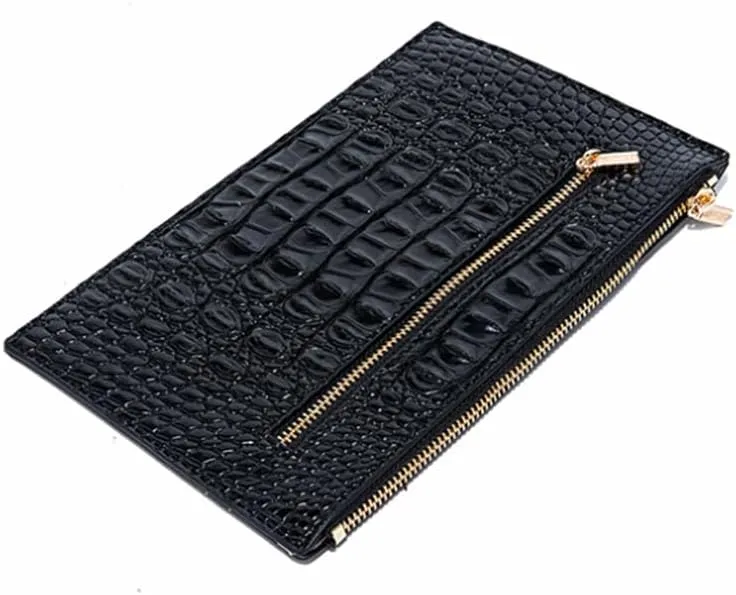Women Tote Purses Crocodile-Embossed Pattern Shoulder Bag 2pcs PU Top Handle Handbag and Wallet