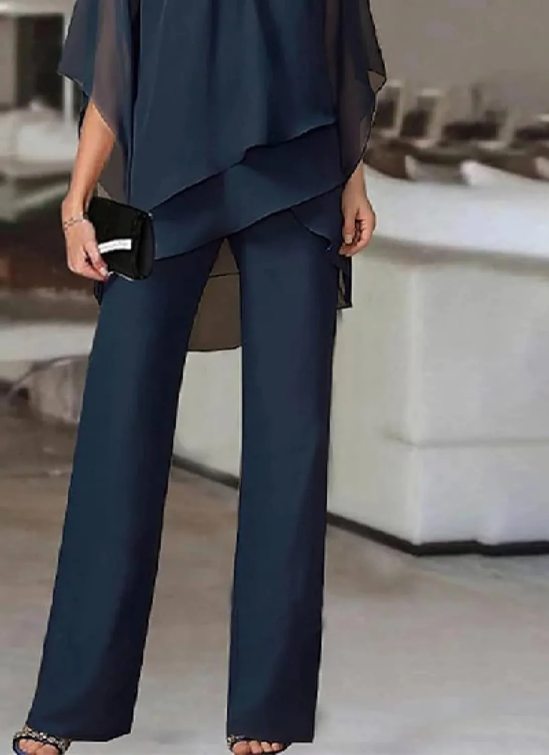 Womens 2 Piece Lounge Set 2025 Summer Casual Cold Shoulder Ruffled Tiered Top Pants Matching Travel Outfits Tracksuit