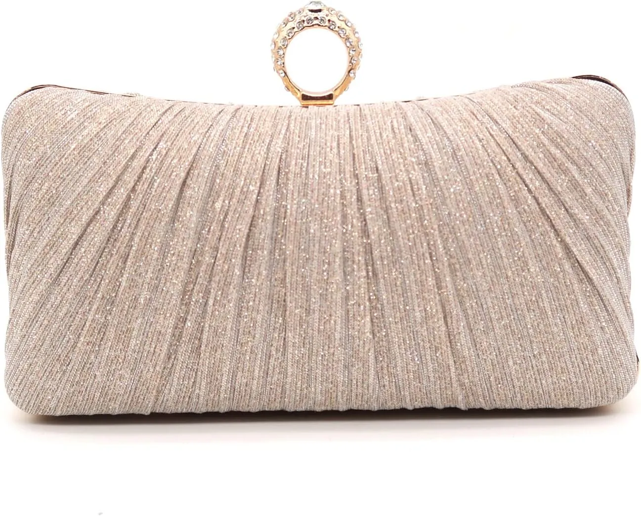 Women's Evening Bag Summer Wedding Party Clutches Pleated Evening Bag for Bridal Shoulder Handbag