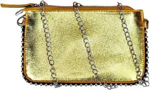 Women's Rainbow Underarm Clutch Purse Y2K Beaded Shoulder Handbags Crossbody Bags With Chain