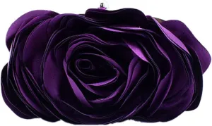 Womens Rose Pattern Purse Party Clutch Shoulder Bags