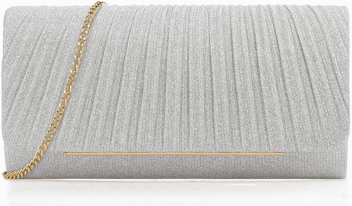Women's Sparkling Evening Clutch Purse-Glitter Handbag with Detachable Strap for Weddings, Prom, Cocktail Parties