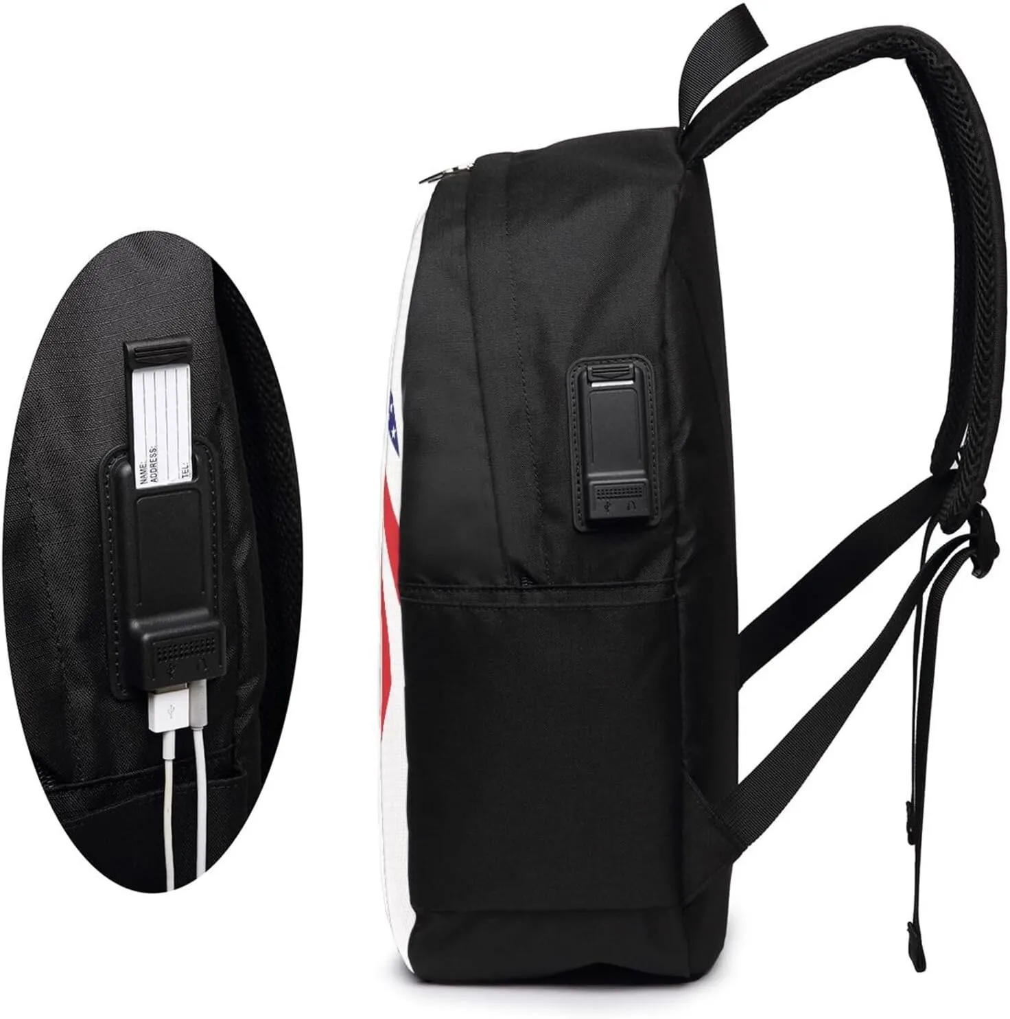 Yemen Yemeni Yemenian American Flag Laptop Backpacks Travel Backpack Casual Business Daypack Sport Rucksack Computer Bag Fits up to 17 Inch Notebook with USB Port
