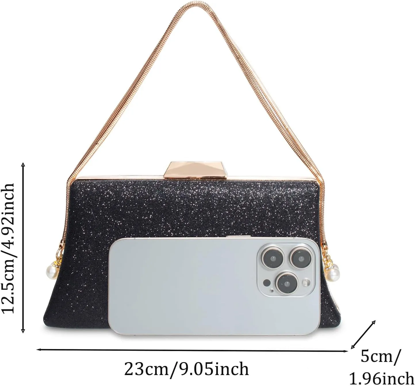 YYW Clutch Purse For Women Evening Bag Wedding Party Glitter Purse Shoulder Handbag