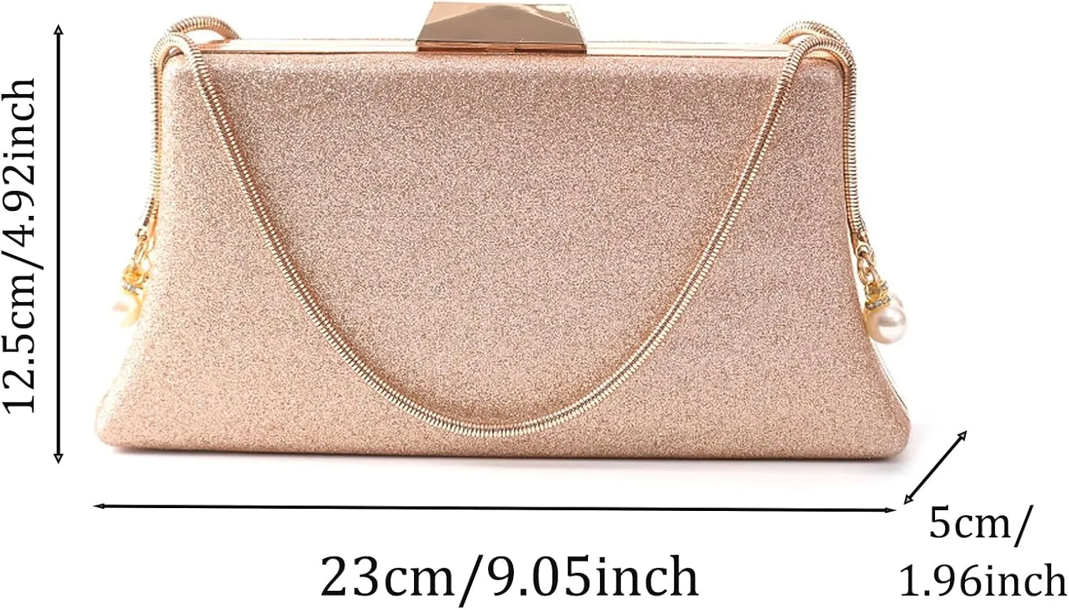 YYW Clutch Purse For Women Evening Bag Wedding Party Glitter Purse Shoulder Handbag