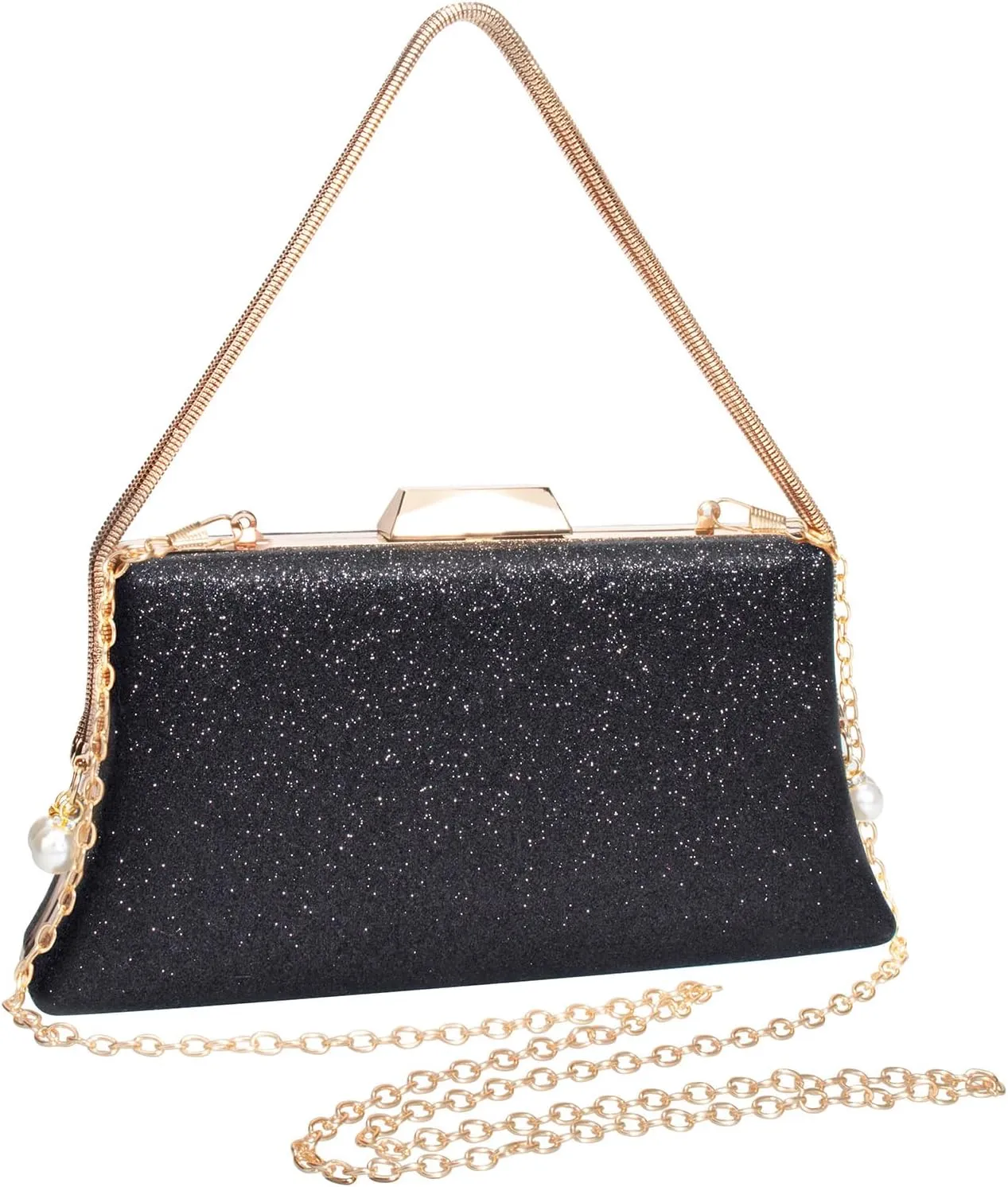 YYW Clutch Purse For Women Evening Bag Wedding Party Glitter Purse Shoulder Handbag